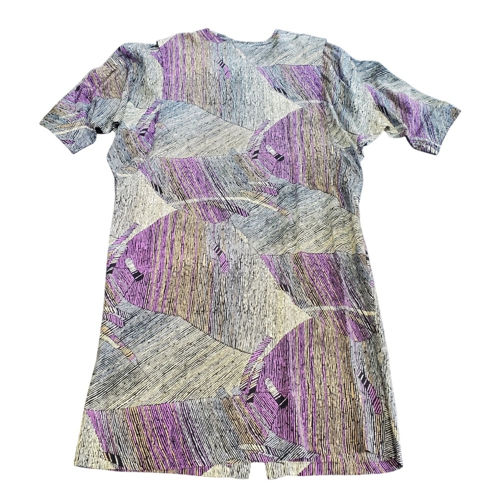 Archival‎ ARGENTI Silk Dress 80s Maximalist Abstract Print Whimsigoth Tunic 12